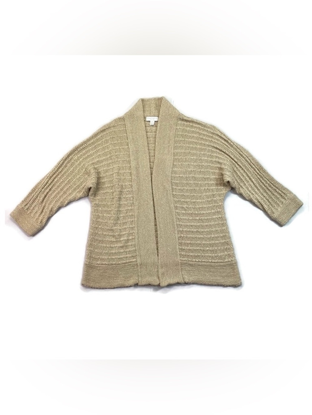Tan open front Cardigan Sweater by Charter Club Petites